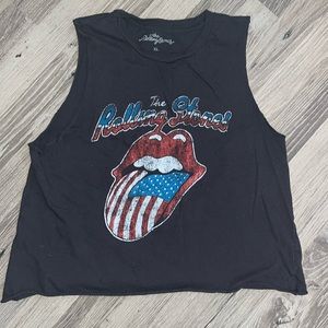 Rolling stone crop top
